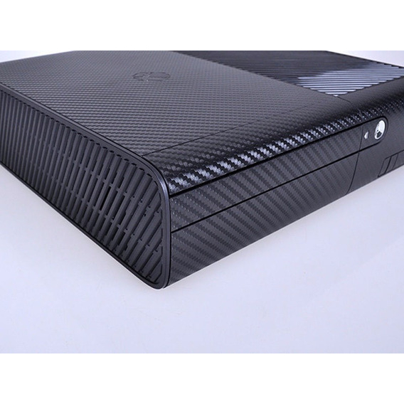 Xbox 360 Super Slim Skin - Fibra de Carbono Cinza Grafite - Pop
