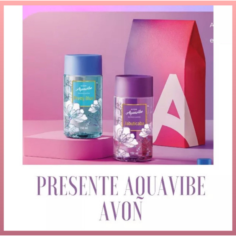 Kit Presente Avon Body Splash Mini Aquavibe 150 mL fragância Jabuticaba ...