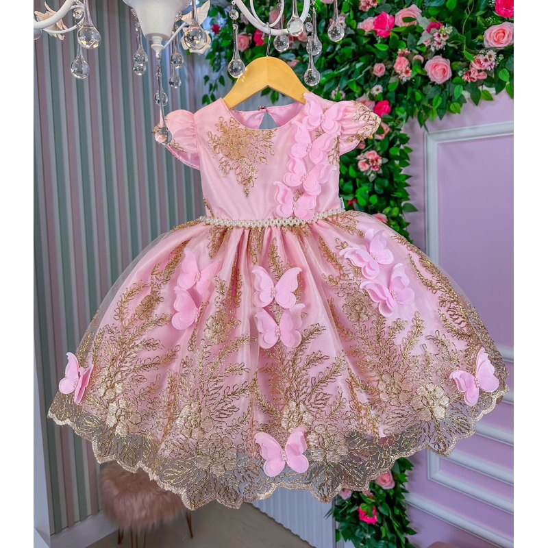 Vestido Rosa Vestido De Princesa MÃ£e E Filha Vestido Mãe E Filha - Main Image