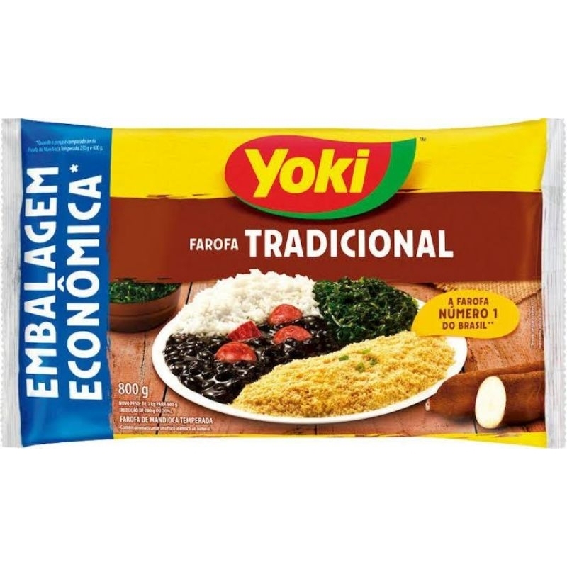 Farofa Pronta Tradicional Yoki 800g.