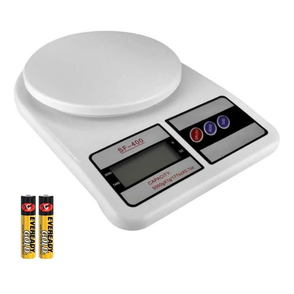 Balança De Cozinha Digital Xh Sf-400 Pesa Até 10kg Branco Com Pilha ...