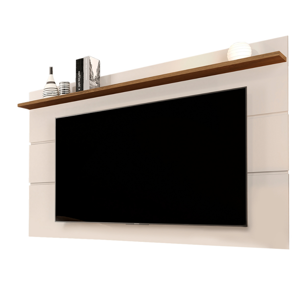 Painel Vivare New 1.8 Tv 50 55 60 65 70 Polegadas Prateleira Superior Reforçada MDF Decoração Minimalista Sala Estar Luxo - RPM Móveis