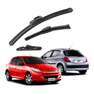 Kit Palhetas Limpador Parabrisa Diant+tras Peugeot 206 E 207