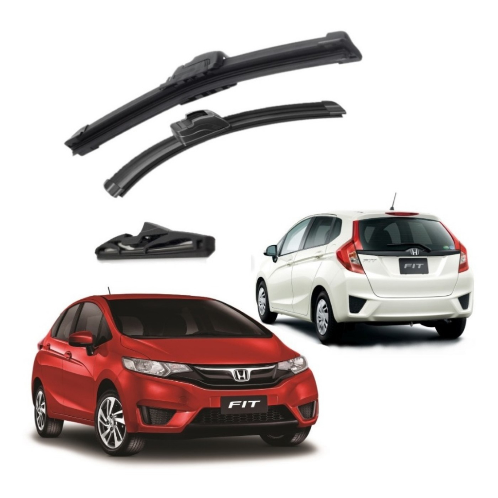 Kit 3 Palhetas Limpador De Parabrisa Diant + Tras Honda Fit