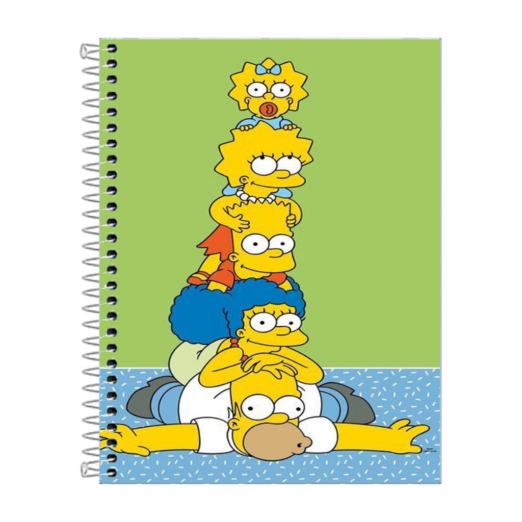 Caderno Capa dura Os Simpsons 1,10 ou 20 Matérias