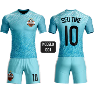 Kit 8 Uniformes De Futebol Personalizados Com O Seu Time PP ao XG Camisa E Short Adulto