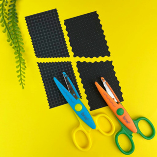 Tesoura de Picotar Escolar BRW em Onda e Curva 13cm