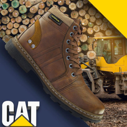 Bota Masculina Caterpillar 1600 em Couro Legítimo Promoção Relâmpago