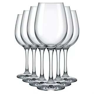 Jogo De 6 Taças Para Vinho Agua Vidro Amber 460ml Pasabahce