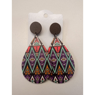 BRINCOS MADEIRA MDF AFRICANO ETNICO AFRO GOTA