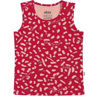 Regata em Cotton Infantil Menina Elian Estampada