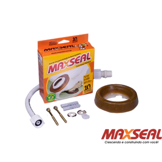 Kit Completo de Instalação de Bacia Sanitária com Caixa Acoplada - MaxKit 3x1 com Engate de PVC- Maxseal