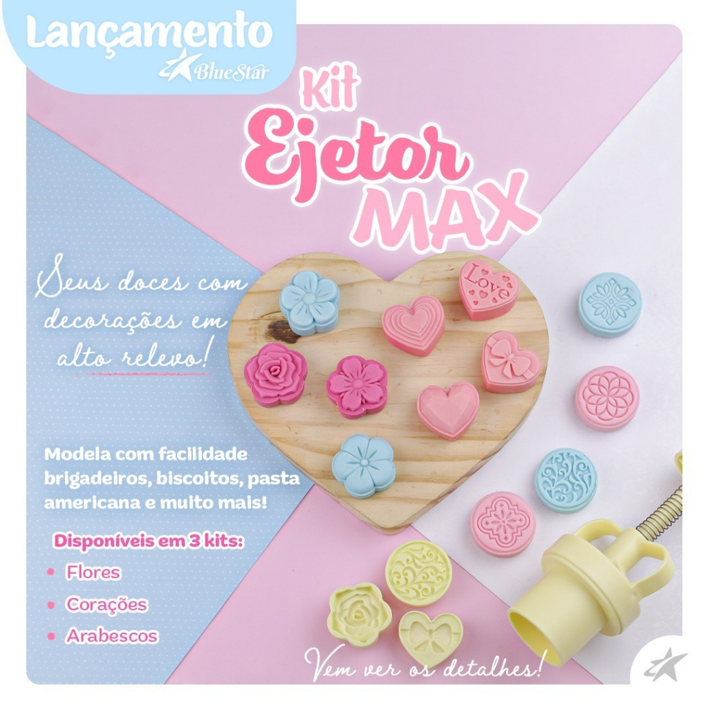 Kit Ejetor Max Barbie Bonequinha 04 Moldes Para Brigadeiro Massas - Coisas  Já