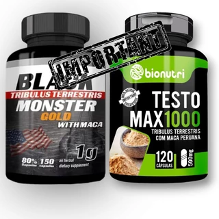 Kit 2 Super Auto Estima Maca Peruana Brack Com Tribullus Gold
