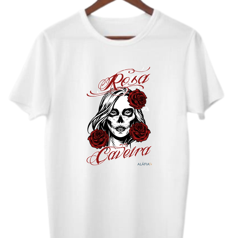 Camiseta Rosa Caveira - Umbanda No Peito ®