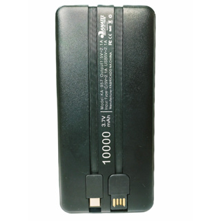 Carregador Portátil Power Bank 10000mAh Universal 4 cabos integrados para Iphone, Tipo-C e Micro USB Certificação Anatel Kapbom KA-957