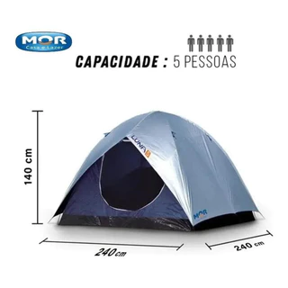 Barraca Camping Acampamento Praia Eventos Luna 5 Pessoas C/Sobreteto Mor