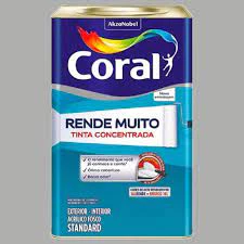 Tinta para Parede Látex/Acrílica Fosco Rende Muito Tubarão Branco 3,6L | 16/18L - CORAL