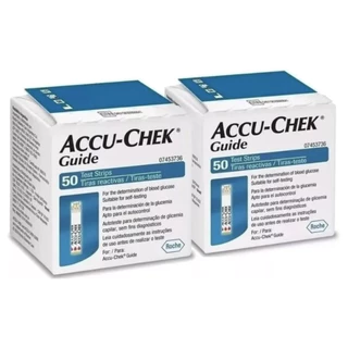 Tiras Accu Chek Guide - Kit Com 2 Caixas (100 Tiras) Em Estoque