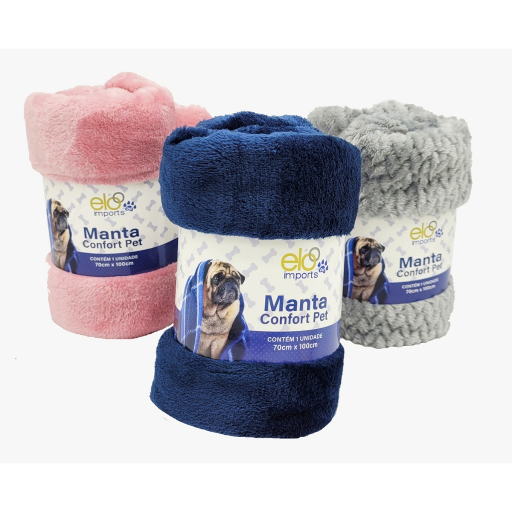 Manta Cobertor Pet Cachorro Gato Microfibra Macho e Fêmea
