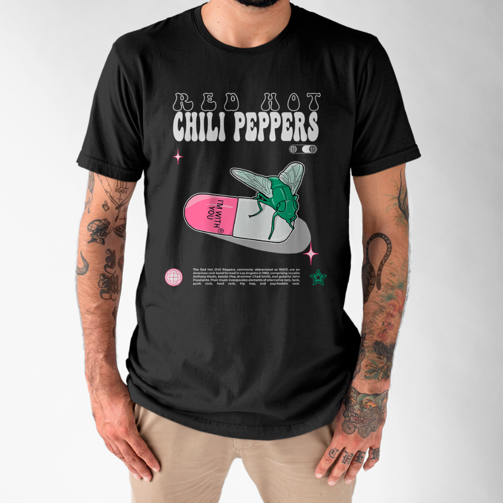 Camiseta Basica Banda Red Hot Chili Peppers I Am With You Feminino