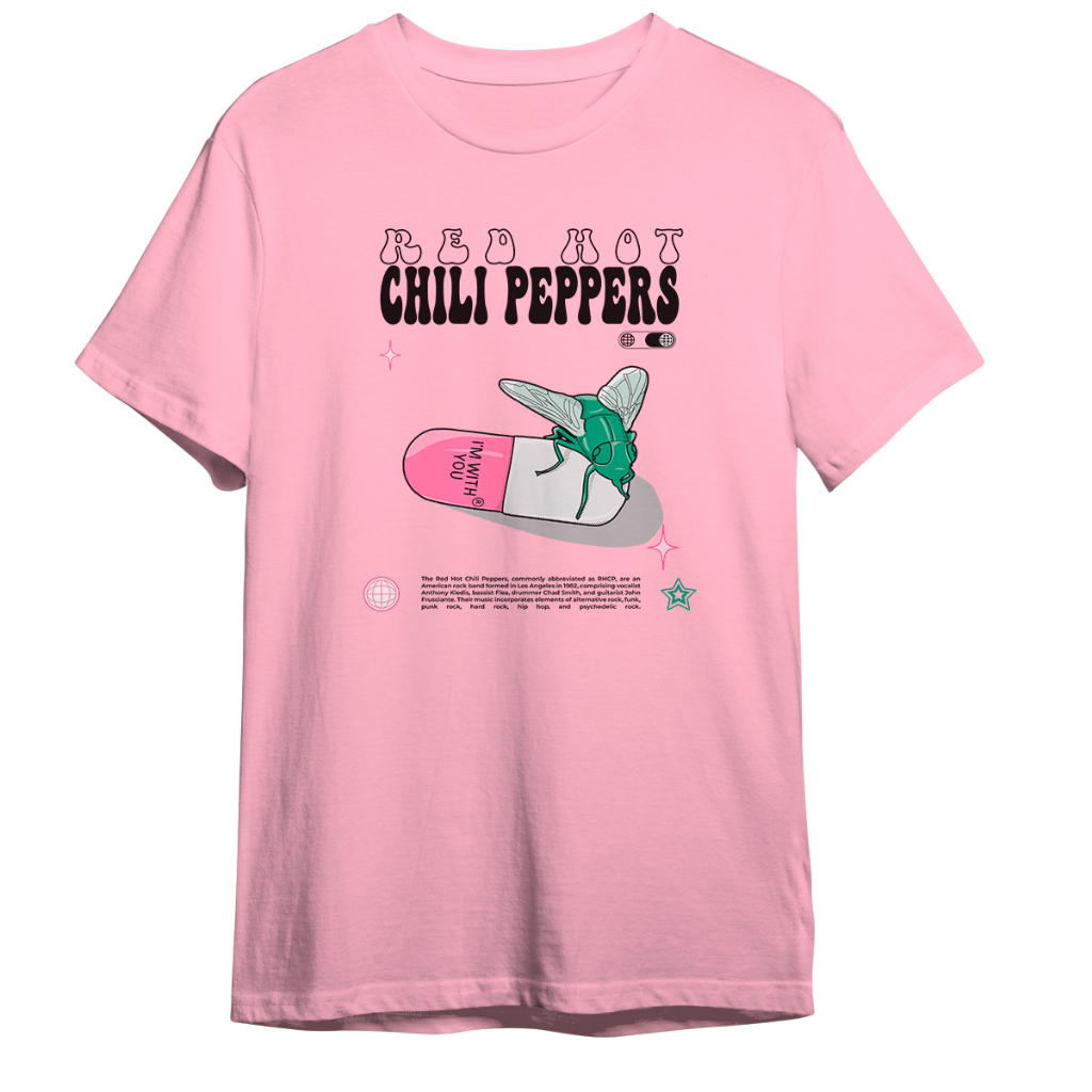 Camiseta Basica Banda Red Hot Chili Peppers I Am With You Feminino