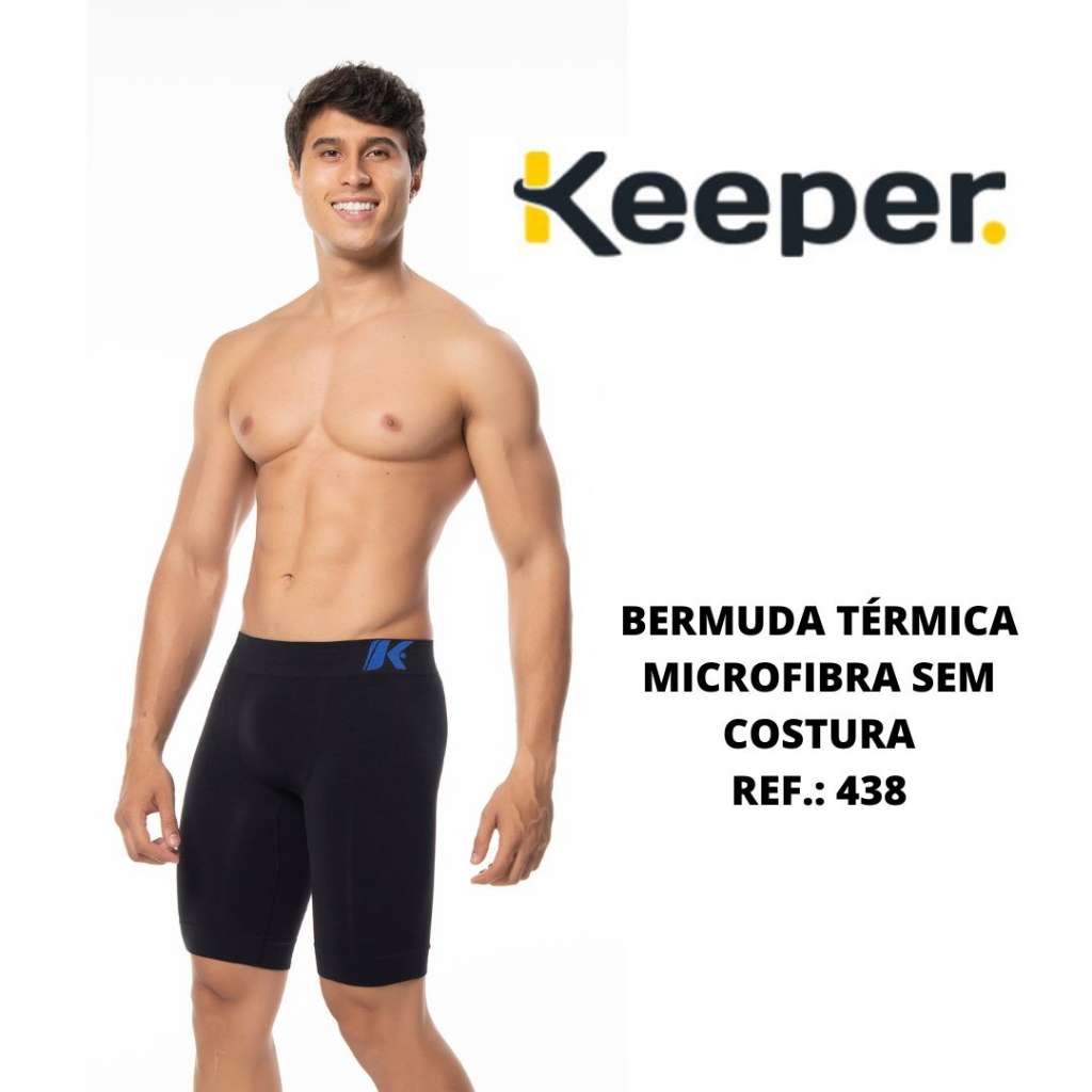 Bermuda térmica microfibra anti assaduras sem costura Keeper 438 seamless boxer