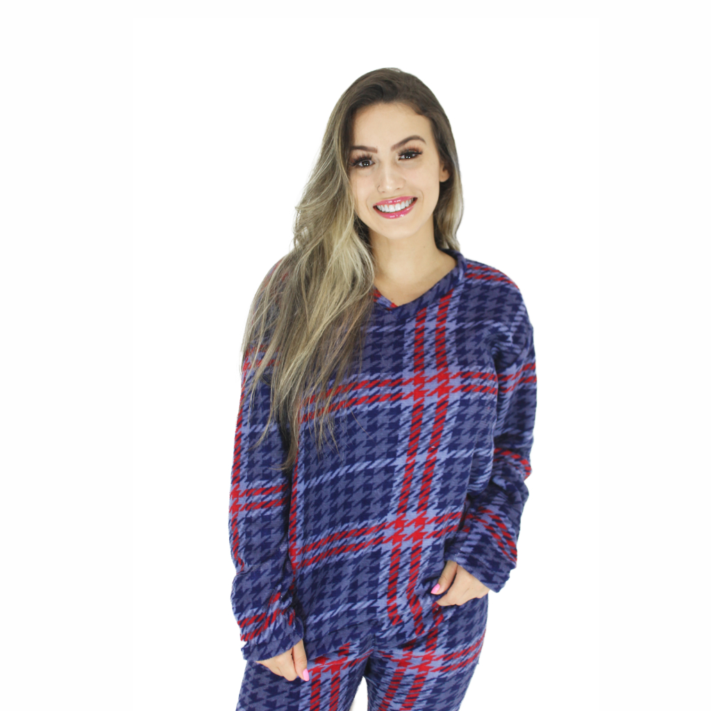 Pijama Feminino de Plush Soft inverno quentinho | Shopee Brasil