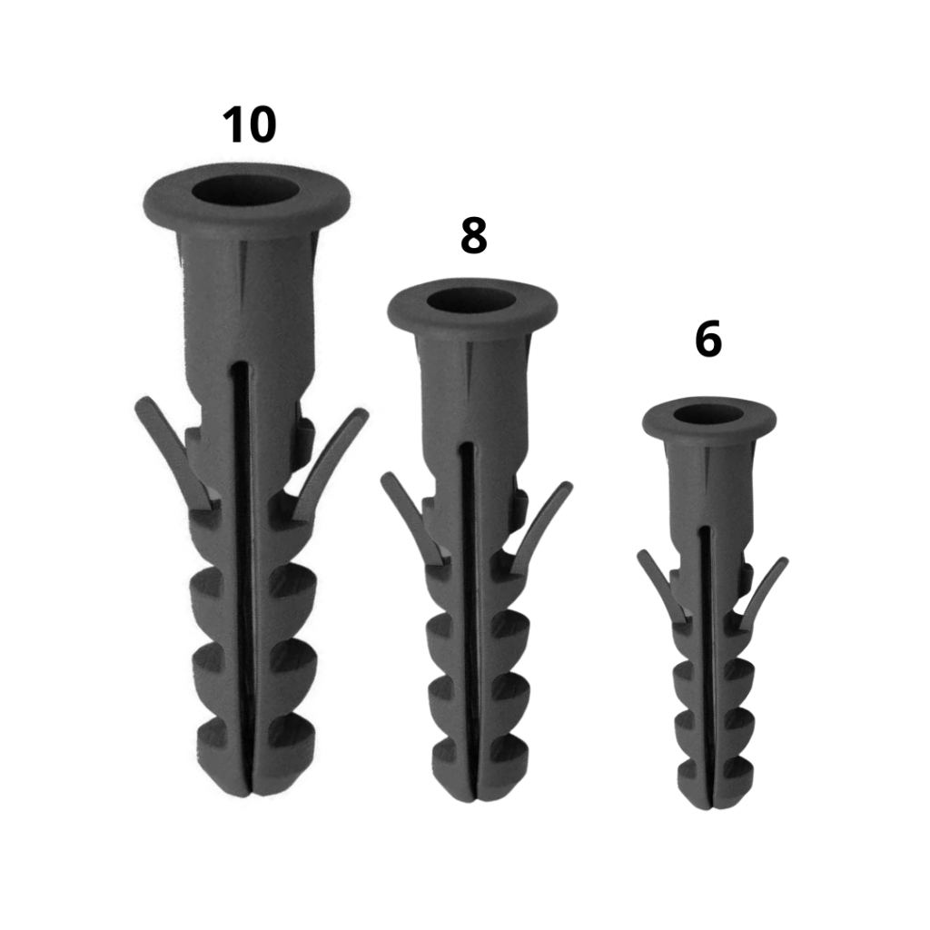 100 Buchas de Fixação Com Anel Aba - 06 - 08 - 10