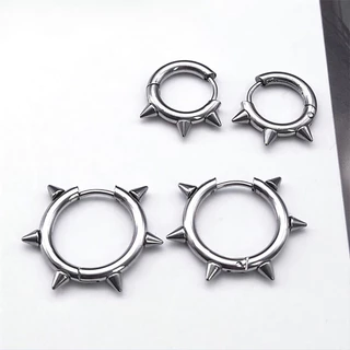Brinco Argola Spike - Espinhos em Aço Cirúrgico Unissex