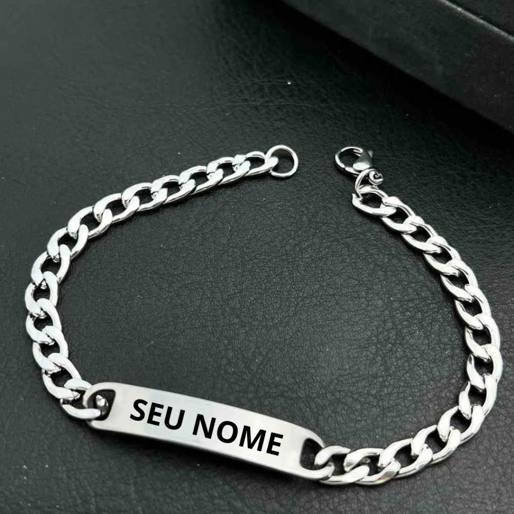 Pulseira de aço inoxidável personalizada
