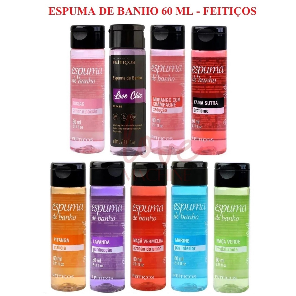 Espuma De Banho Liquido Banheira Hidro 60Ml - Vários Aromas | Shopee Brasil