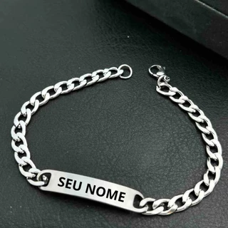 Pulseira de aço inoxidável personalizada