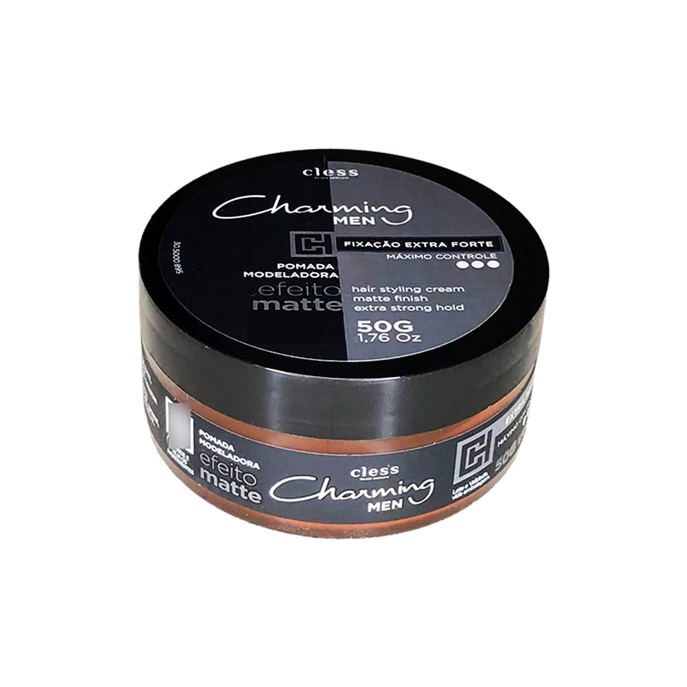 Pomada Modeladora Para Cabelo Forte Efeito Seco Cless Charming - 50gr ...