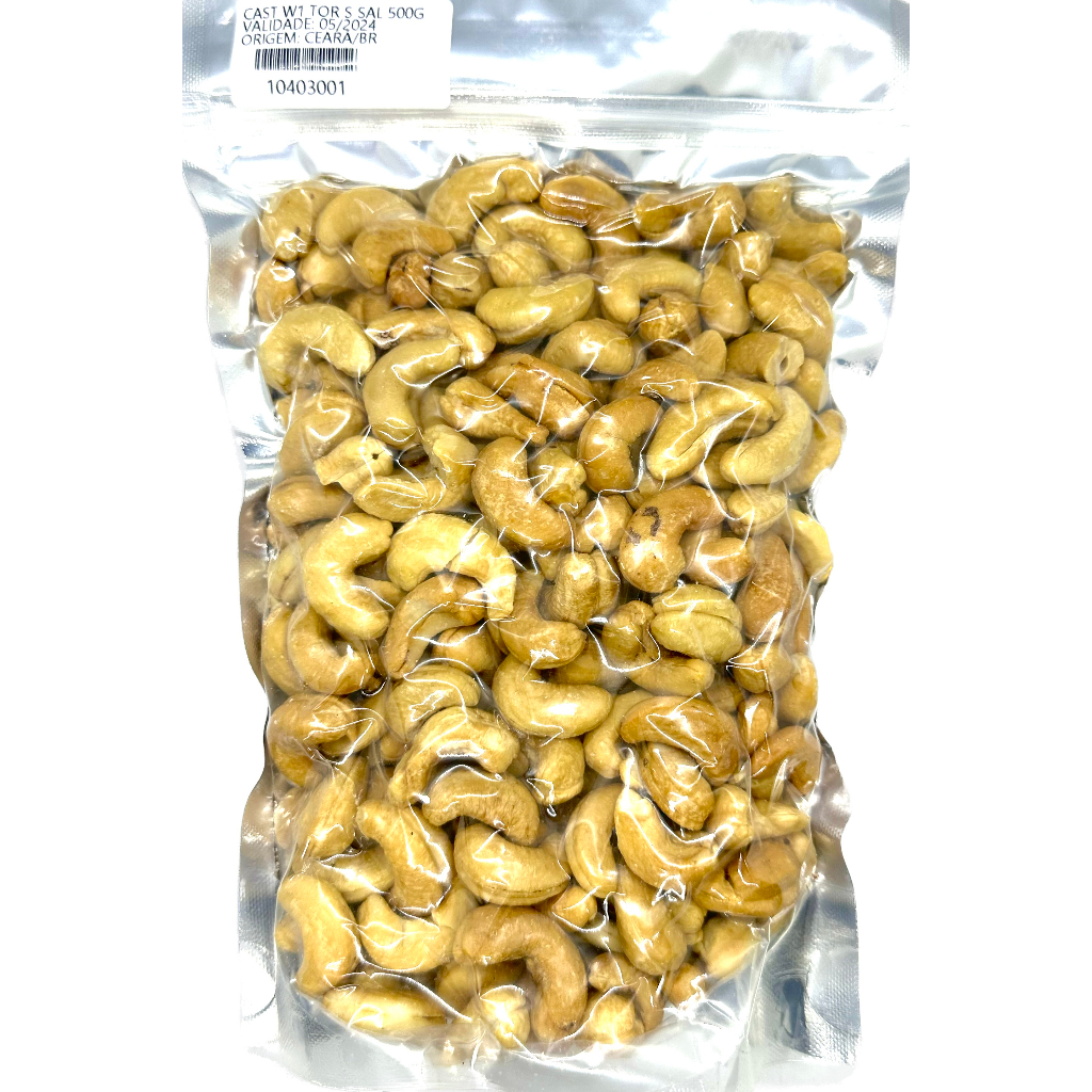 Castanha de Caju 500g Meio Kg W1 Torrada (Com ou Sem Sal) - Primeira ...