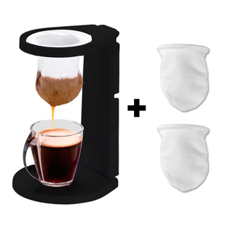 Mini Coador De Café Dobrável com Suporte Expresso No Coador 1 Unidade + 2 Refis Extras