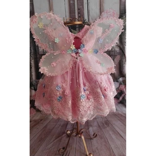 Vestido Jardim encantado luxo + Asa Personalizada