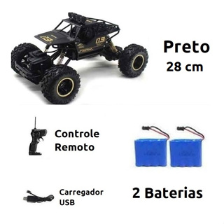 Carro Monster Carrinho de Controle Remoto Grande 37cm e 28cm 4x4 Buggy  Rally Off-Road Carrinho Monster Veloz