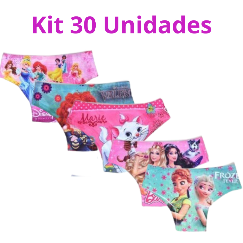 Kit Calcinhas Infantil Sublimada Shopee Brasil