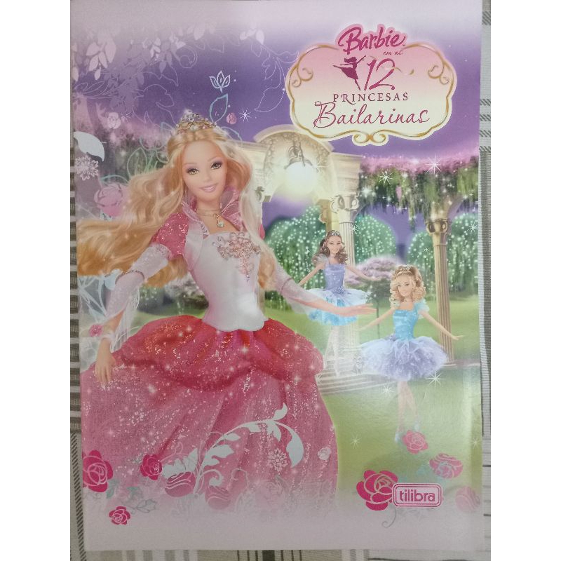 Caderno Barbie Mattel Princesas Bailarinas - antigo vintage raro