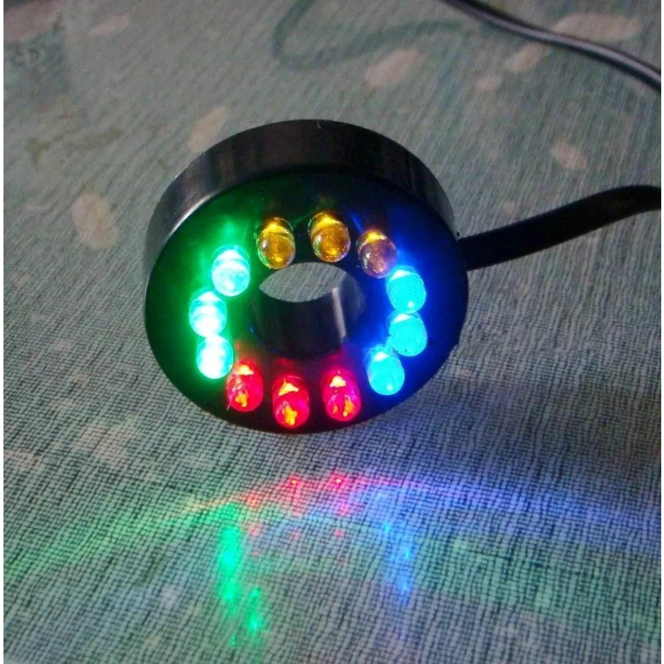 Luminária Luz Led Colorida 12 Lâmpadas p/ Fonte De Água Aquário Cascata