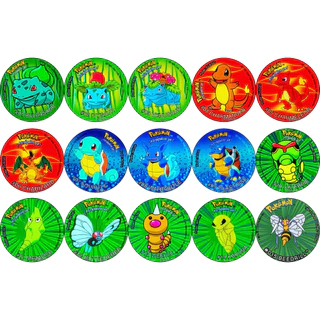 15 tazos pokemon kit de 15 unidades