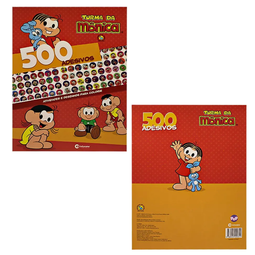 Livro De Atividades 500 Adesivos Turma Da Monica Culturama Shopee Brasil 7098