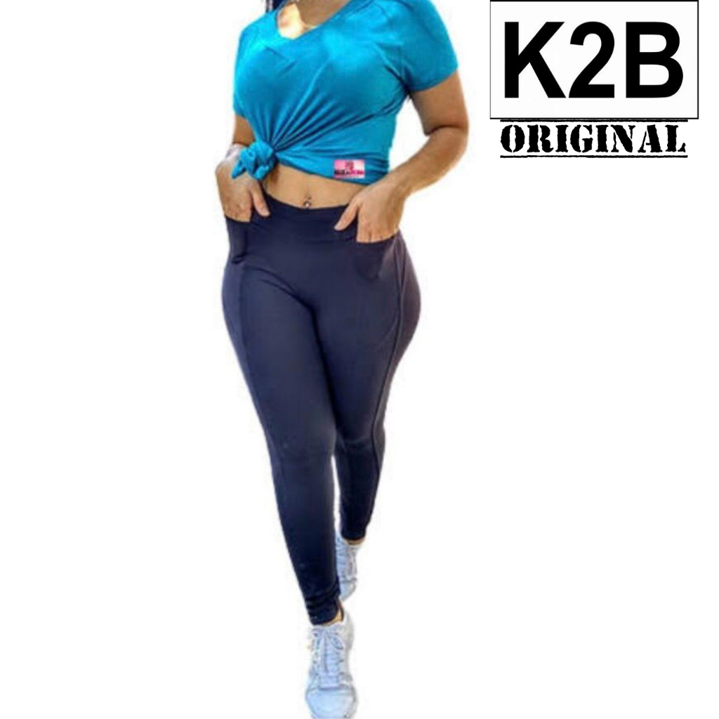 CALÇA LEGGING K2B ISADORE CORAÇÃO NO BUMBUM ACADEMIA FITNESS