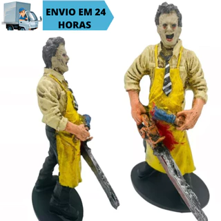 Boneco Leatherface Filme Estátua Massacre Da Serra Elétrica Terror Resina