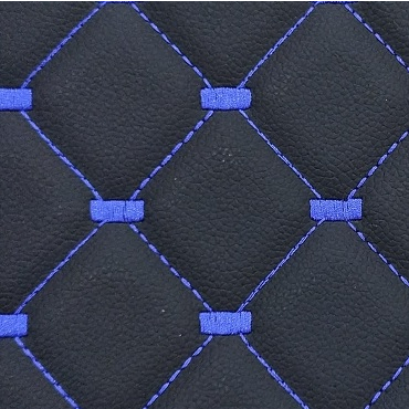 Courvin Acoplado Bordado Diamante Mosaico Preto e Azul 50cm