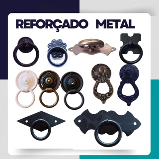Puxador alça rustico para gavetas armários portas em metal reforçado