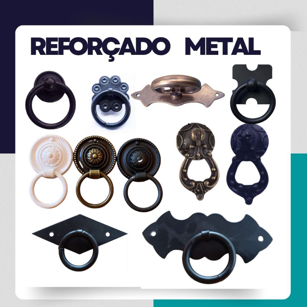 PUXADOR PARA GAVETA COMODA PRETO OURO VELHO