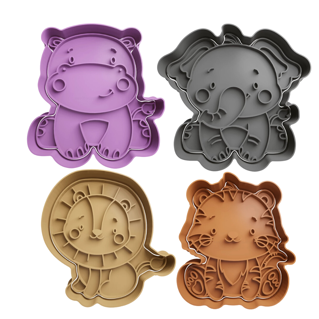 Kit Cortador de Biscoito Pasta Americana Safari 3 CT10683