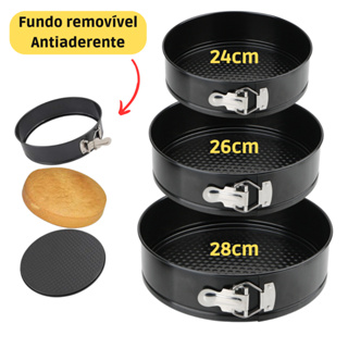 Forma para bolo com abertura (Ø20cm/Ø22cm/Ø24cm/Ø26cm/Ø28cm/Ø30cm)